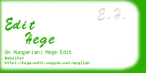 edit hege business card